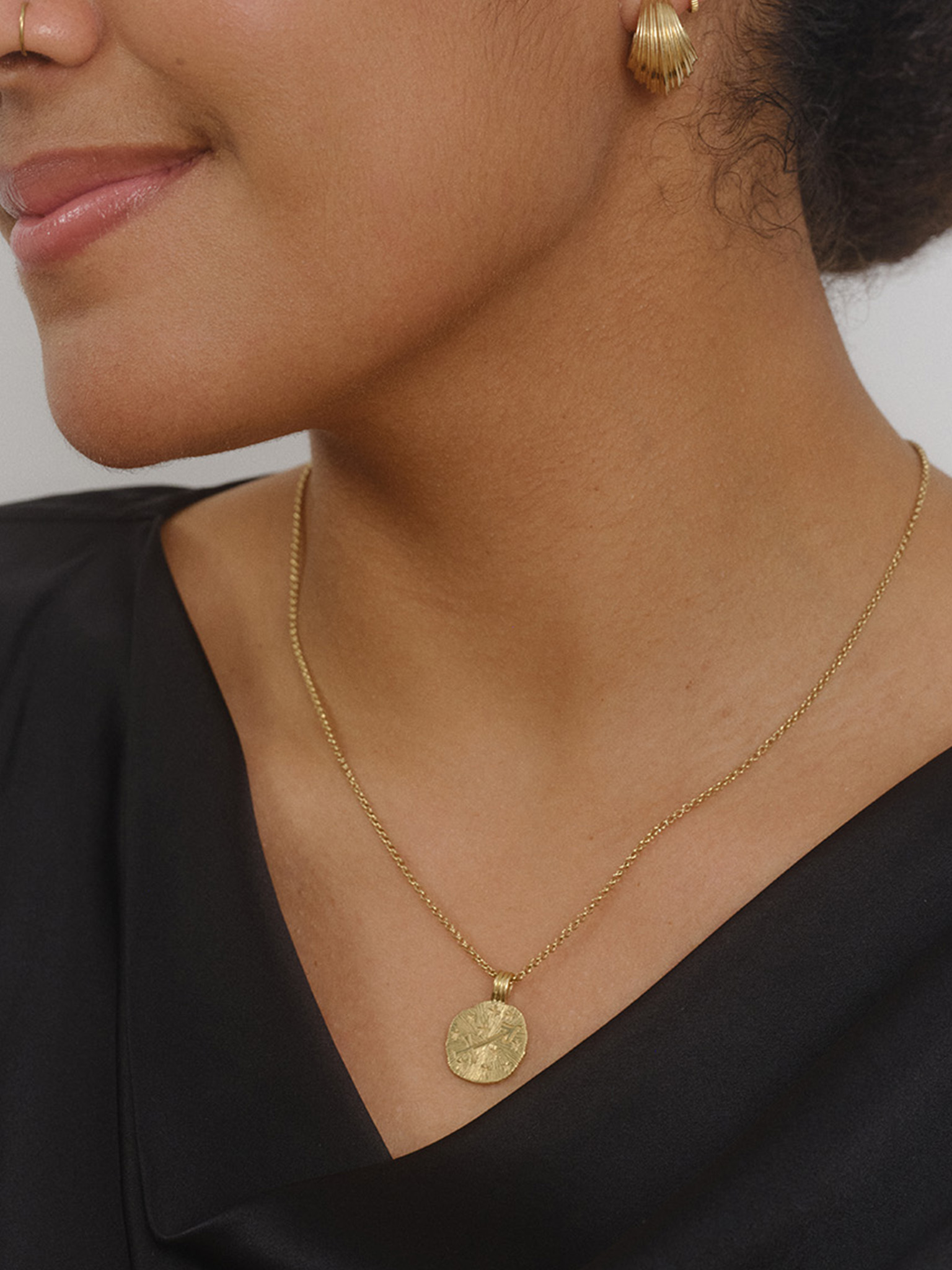 Sun in sagittarius necklace - 22k gold vermeil